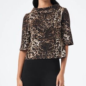 NEW W/ tags**Trina Turk Kailee Folded Animal Print Top- Womens size: XXL